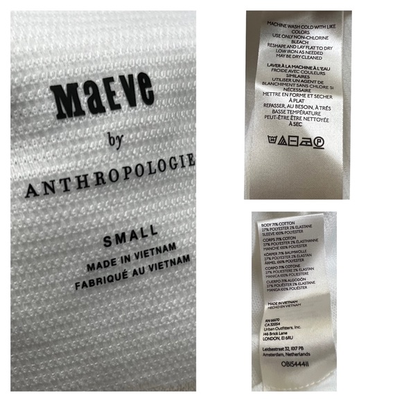 Anthropologie Maeve Ribbed Tiered Top s - Picture 13 of 13